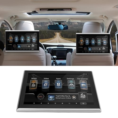 Torvex Headrest Video Player, 9in Touch Screen Monitor with Bluetooth Support 2G 32G for Android 11, Car Rear Seat Entertainment System