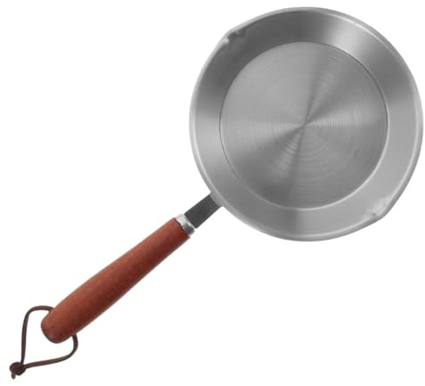 VALICLUD Small Stainless Steel Frying Pan Nonstick Egg Pan with Heat-Resistant Handle 10.63 Inch Stainless Skillet for Omelette Pancakes Eggs and Everyday Kitchen Cooking