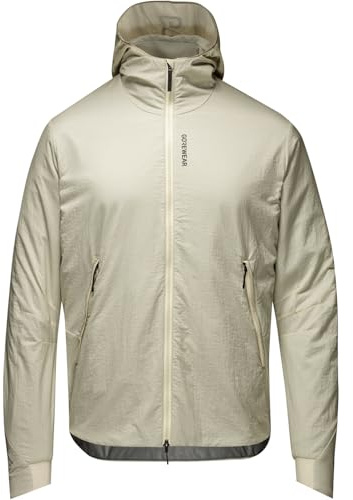 GORE WEAR Herren Concurve Windstopper® Isolierte Kapuzenjacke Jacke, Tech Beige, XL EU