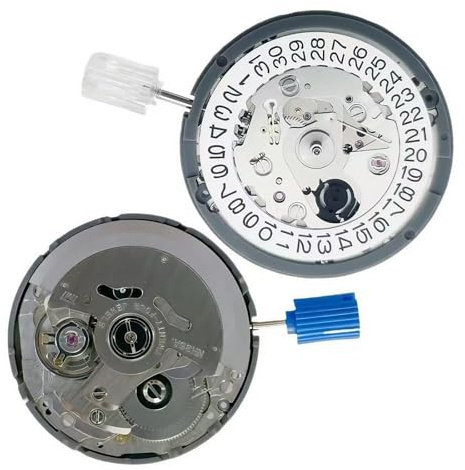 Movimiento NH35 Original, Corona A 3,8 3,6 NH35A Con Fecha Negra, Reloj Mecánico Automático, Modificaciones De Esfera, Reparación, Relojero.(White at 3)