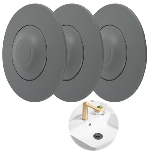 3 Piezas Tapones Universales para Bañera y Fregadero en Silicona,Tapón Suave y Flexible con Ventosa Potente y Filtro de Pelo y Restos para Lavabos, Cocinas y Baños, Fácil de Limpiar y Almacenar