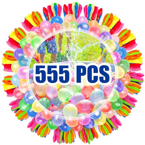 555 Stück Wasserbomben Selbstschließend- Farbige Schnellfüller Wasserballons, Wasser Bomben Wasserspielzeug Kinder Outdoor Für Wasser Spiele Pool Strand Sommerparty