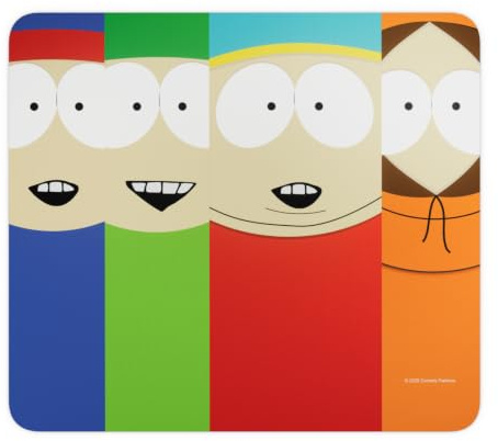 SteelSeries QcK Cloth Gaming Mouse Pad - Exclusive Micro-Woven Surface - Optimized For Gaming Sensors - Maximum Control - Size L - South Park 4 Boys Edition