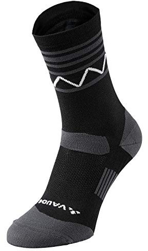 VAUDE Unisex Bike Socks Mid Accessories, Black/white, 42 EU