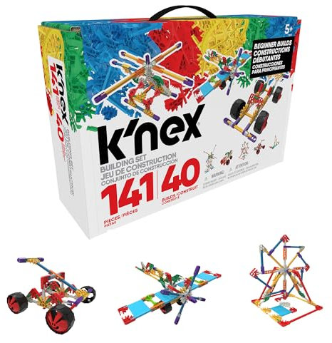 K'NEX 15210 Baukasten für Anfänger mit 40 Modellen, Lernspielzeug für Jungen und Mädchen, 141-teiliges Lernset, Konstruktionsspielzeug für Kinder, Bauspielzeug ab 5 Jahren
