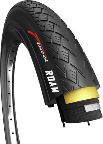 Fincci Cubierta 700x32c, Plegable Gomas 28, 32-622, Roam Neumatico con 1mm Anti Pinchazo para MTB, Eléctrica Carretera Bici, Montaña Hibrida Gravel Bicicleta - Paquete de 1 Component Ciclismo
