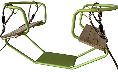 Loggyland Doppelschaukel Schiffsschaukel Schaukel für 2 Kinder (apfelgrün)