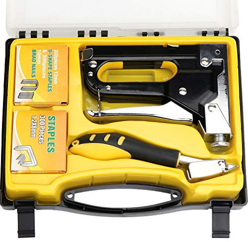 WiMas 3 in 1 Handtacker Set, Tackerpistole, Tacker Set, mit Klammerentferner und 900 Heftklammern