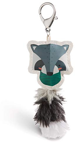NICI Waschbär 12cm Taschenanhänger aus Kunstleder