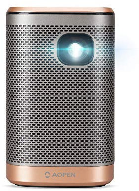 AOpen AH15 Powered by Acer DLP-LED Beamer 720p (1.280 x 720 Pixel) 700 Lumen 10.000:1 Kontrast, Keystone, 2X 5 Watt (Passive Radiatoren) Lautsprecher, eingebauter Akku, HDMI (HDCP)