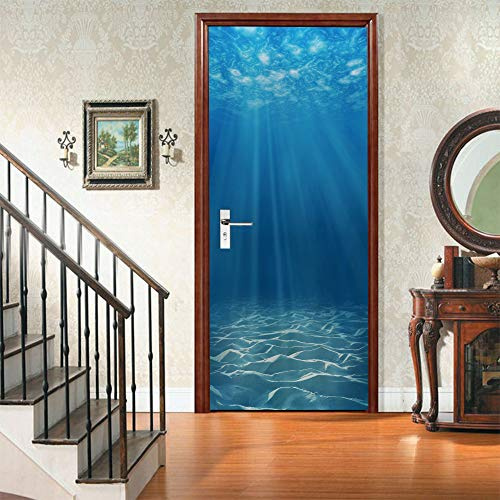 3D Türtapete Selbstklebend Türposter - Unterwasser - Türaufkleber Türfolie PREMIUM PVC Wasserfest Wandtattoo Für Schlafzimmer Wohnzimmer Tür Dekoration Tapete 86 x 200 cm