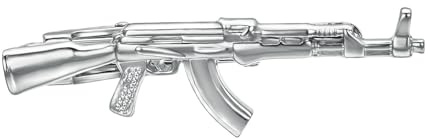 RunootPR Silber Krawattennadel mit Gewehr Lustig Infanterie Krawattenklammer Personalisiert für Herren Schmuck Geschenk