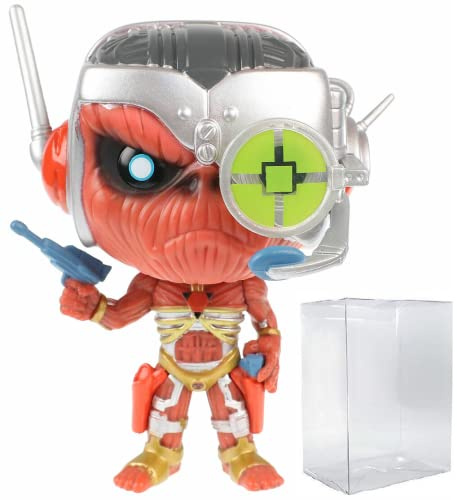 POP Iron [Maiden] Eddie - Somewhere in Time Funko Vinyl Figure (Bundled with Compatible Box Protector Case), Multicolored, 3.75 inches