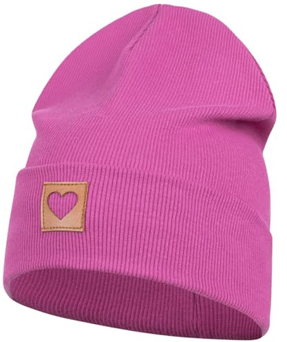 Smarilla Mütze Beanie Mädchen Damen Kinder Übergangsmütze, 54-56, Fuchsia