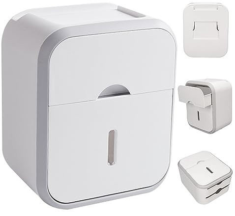 Porta della carta igienica autoadesiva impermeabile per la carta igienica per carta igienica a parete Porta del rotolo di toilette con cassetti niente distributore di asciugamani di carta per perfora