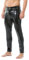 QiaTi Pantalones de piel sintética para hombre, informales, elásticos, de piel sintética, pierna recta, ajustados, pantalones largos para motociclismo, club nocturno, pantalones largos, 2#negro, L