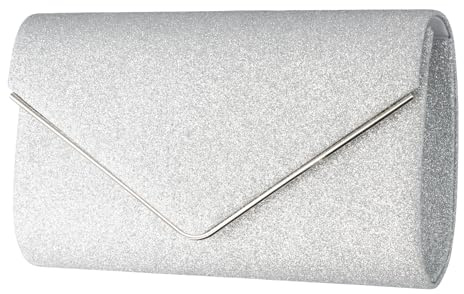 Pinsheng Women Clutch Bag Sparkly Envelope Evening Clutch Bags Elegant Sequins Evening Clutch Purse with Detachable Chain vening Bags Ladies for Wedding Party Prom
