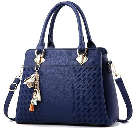 Ladies Fashion Handbag, Shoulder Purse Women Crossbody,Leather Tote Bags with the classic tassels