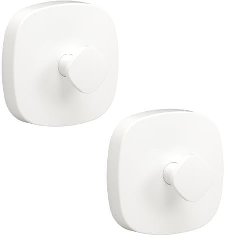 KYOEON 2 ganchos con ventosa, resistentes al agua, extrafuertes, ventosas de vacío, ganchos para toallas, ventanas, vidrio, cocina, baño, superficie lisa de pared, soporta 5 kg, color blanco