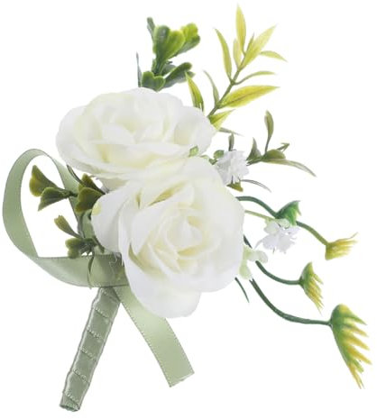 GALPADA Künstliche Blumenanstecker Elegante Corsage Für Hochzeiten Simulierte Blume Für Brautjungfern Trauzeugen Dekorative Accessoires Für Feste Partys