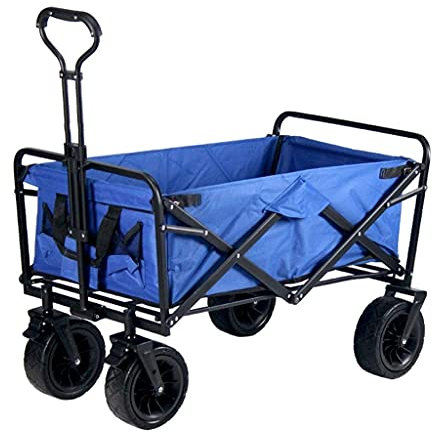 JFNHUTL Carrello da Giardino per vagone Pieghevole per Esterni, Carrello a Spinta Pieghevole, Portata 100 kg