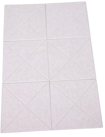 Panel de Pared Acústico Autoadhesivo de Poliéster, 6piezas