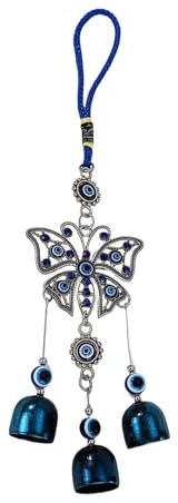 Carillon éolien papillon avec clochettes, carillon éolien en métal, carillon éolien en forme de cœur, carillon éolien, carillon éolien, petit carillon éolien, cloches de jardin en métal, décoration