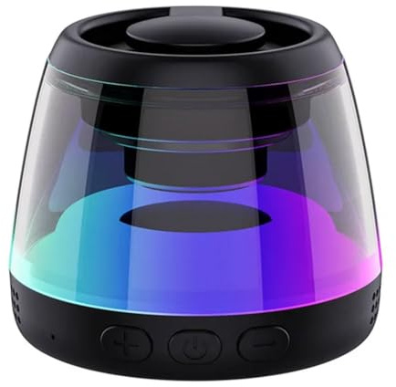 Breeshy Altoparlante Bluetooth Magnetico con Illuminazione RGB, Mini Cassa Acustica Portatile, Supporto per Telefono Wireless e Torre per Altoparlanti Bluetooth, B