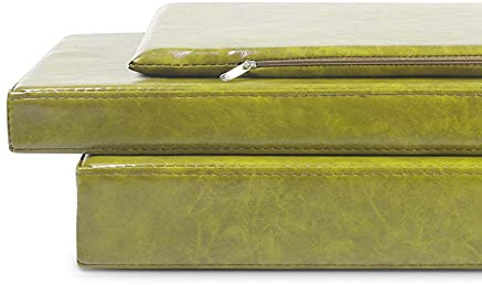 Wasserdichte Bankauflage für Gartenmöbel Extra Dicke 8/5/3cm Sitzkissen für 2 3 Sitzer Kunstleder Holzregal mit Reißverschluss Weiches Esszimmer Stuhl Pad
