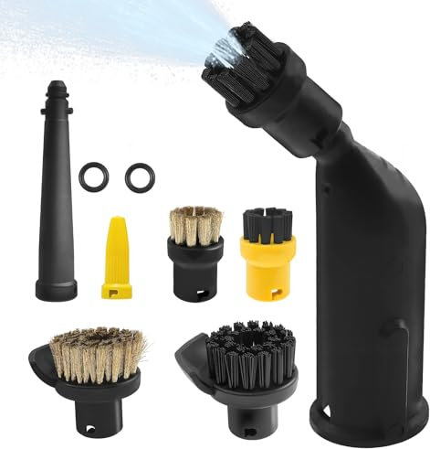 Accesorios para limpiador de vapor,10 PCS limpiador de vapor portátil presurizado,limpiador de vapor multisuperficie para limpieza,accesorios para limpiador de vapor portátil con cepillas,boquillas