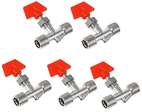 Tofficu 5pcs Needle Valve Float Ball Valve Thread Air Pump for Air Compressor Accessories