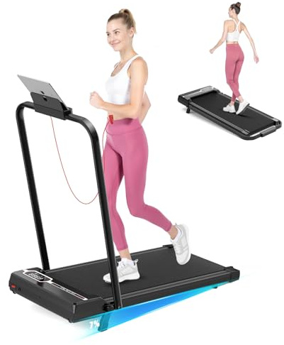 Tapis de Course 4 en 1 Pliable avec Pente 7% – Tapis de Marche Électrique 8 km/h, Moteur 2,5 CV, Système d’Amorti Avancé, Écran LCD, Cadre Renforcé, 130 kg Max – pour Maison & Bureau