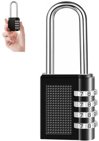Padlocks with Code, 4 Digit Combination Padlock Ooutdoor, Weatherproof Heavy Duty Padlock with Code for Gym School Locker, Fence, Garage, Shed, Suitcase