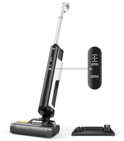 W12SE Aspirapolvere Lavapavimenti Senza Fili, Lavasciuga Lava e Aspira Pavimenti, Autopulente, Autonomia, Autonomia 45 min, Anti-intreccio capelli, Disinfezione Elettrolitica, 1.15L Doppio Serbatoio