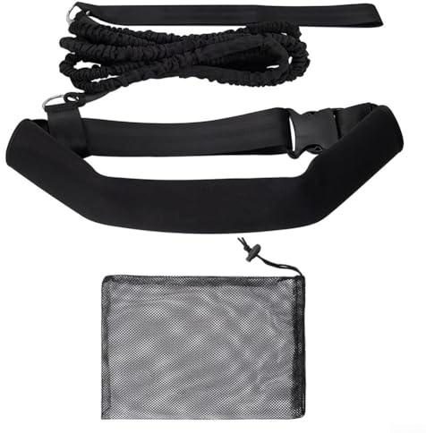 Cinturón de entrenamiento de natación, resistencia Tether ajustable para un entrenamiento eficaz de todo el cuerpo, estiramiento, comodidad, seguro, adecuado para piscina, aguas abiertas, niños