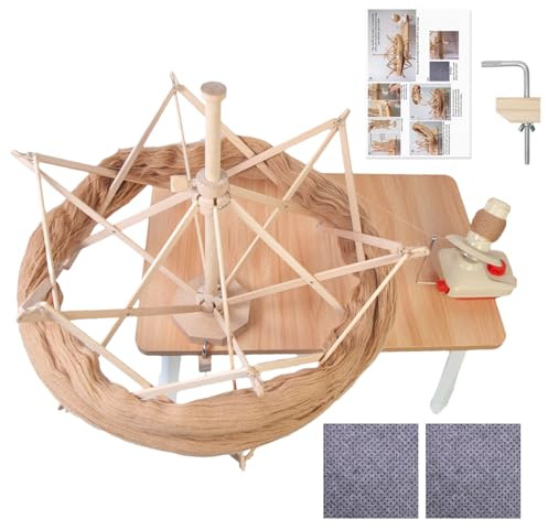 Mppchhn Ovillador De Lana Tipo Paraguas | Soporte para Ovillos de Tejer - Accesorio De Madera Para Tejer Y Ganchillo