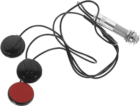 SOIMISS Piezo Tonabnehmer Guzheng Pickup Wandler mit 3 Piezo Kontakten Kunststoff Silberfarben Präzise Tonkontrolle und Lautstärkeeinstellung für Mandoline und Gitarre