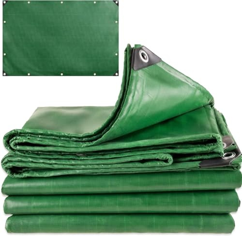 Telo/Telone Impermeabile Esterno - 3x4 METRI - ANTISTRAPPO - DURABILITA' 5 ANNI, Telo Copritutto Senza Elastici Inclusi, Telone Occhiellato Rinforzato, Verde, 110gr/mq