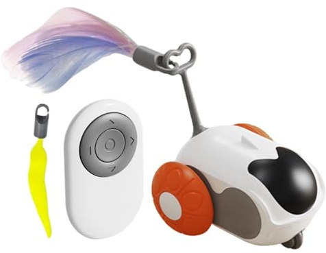 Ungtyb de Control Remoto para Gatos, Inteligente Recargable | Juguetes para Gatos con Control Remoto para Interiores, Gatitos, Mascotas, Ejercicio en casa, Juego, Alivio del