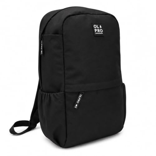 OLPRO 30L Rucksack Backpack – Showerproof Outdoor Daypack with Chest Clip, Padded Straps & Laptop Sleeve – Commuter, Travel & Hiking Bag – Black