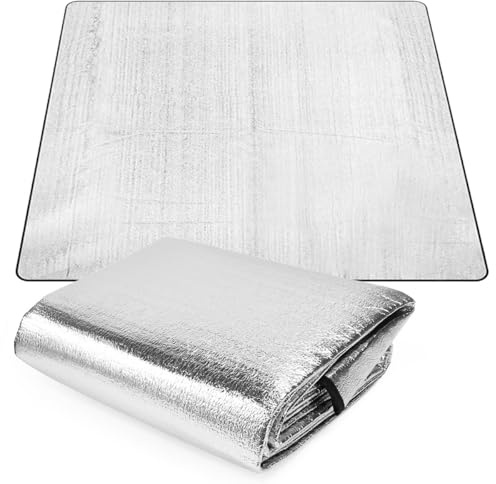 Isoliermatte Camping Alu Isomatte Schaummatten 3mm Dicke Isolierdecke Outdoor Kälteabweisend Wasserdicht Thermomatte kälte Aluminium Isomatte Camping Thermodecke Matte für Zelt Boden