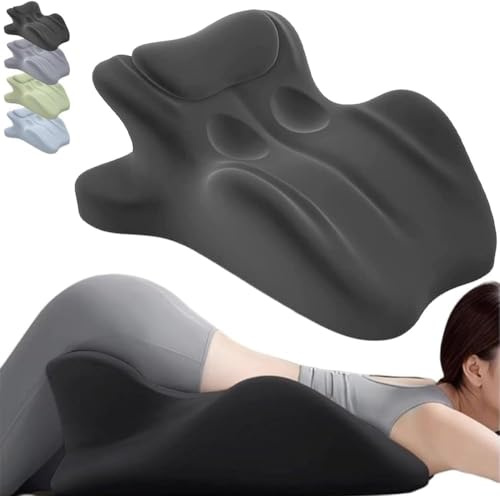 Coussin d'angle de 27 degrés pour couple - Ergonomique en mousse à mémoire de forme pour les moments intimes - Coussin multifonction pour lecture, repos avec housse amovible et lavable (Noir)