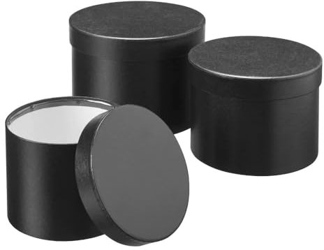 Oasis Set of 3 Round Hat Boxes with Lids Ideal for Gifts or Flowers