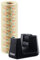 tesa Easy Cut Smart + 8 Rollen tesafilm transparent 33m:19mm - Robuster Abroller mit Anti-Rutsch Funktion in schwarz und transparentem Klebefilm
