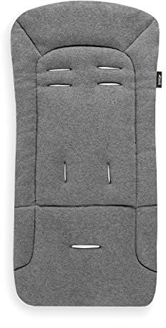 hauck Coussin Poussette Universelle - Également pour Nacelle Bébé, Remorque Velo Enfant - Coton, Respirant, Doux, Facile à Installer, Été et Hiver - Gris Charbon