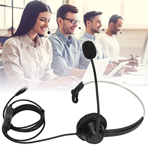 CCYLEZ H360 RJ9 MV Office Headset, Schwarz, Over-Ear, Kabelgebunden, RJ9, für Büro und Call Center