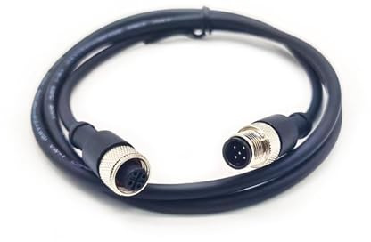 Cavo Connettore M12 5 Poli Femmina, A Codice IP67 Impermeabile Cavi Elettrici M12 Spina Connettore Aviazione 5 Pin Cavo di prolunga M12 femmina-maschio cavo sagomato a doppia estremità (1M)