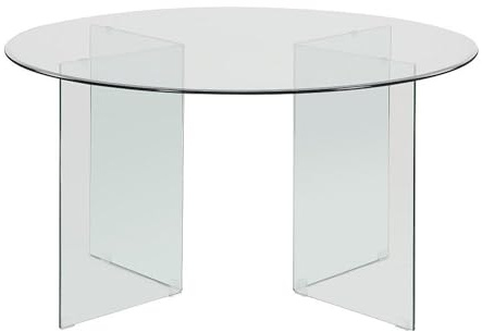 Vente-unique - Table à Manger en Verre trempé - 6 Personnes - Adamo