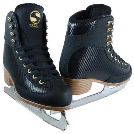 Jackson Ultima Softec Nova Black Womens/Girls Ice Figure Skates - Womens Size 8, Medium Width