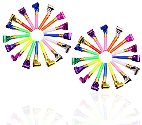 XPE 30 PCS trombette festa compleanno fischietti festa compleanno trombetta fischietti per bambini addobbi carnevale trombetta bambini trombetta carnevale trombette